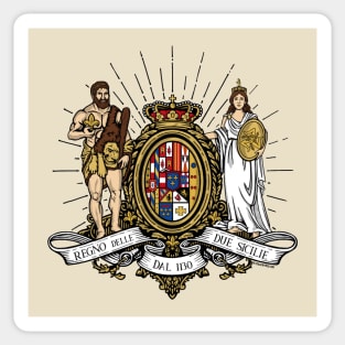 Two Sicilies Coat of Arms Sticker